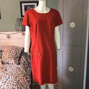 Tahari ALS Orange Dress size 16. Fully lined.